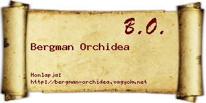 Bergman Orchidea névjegykártya